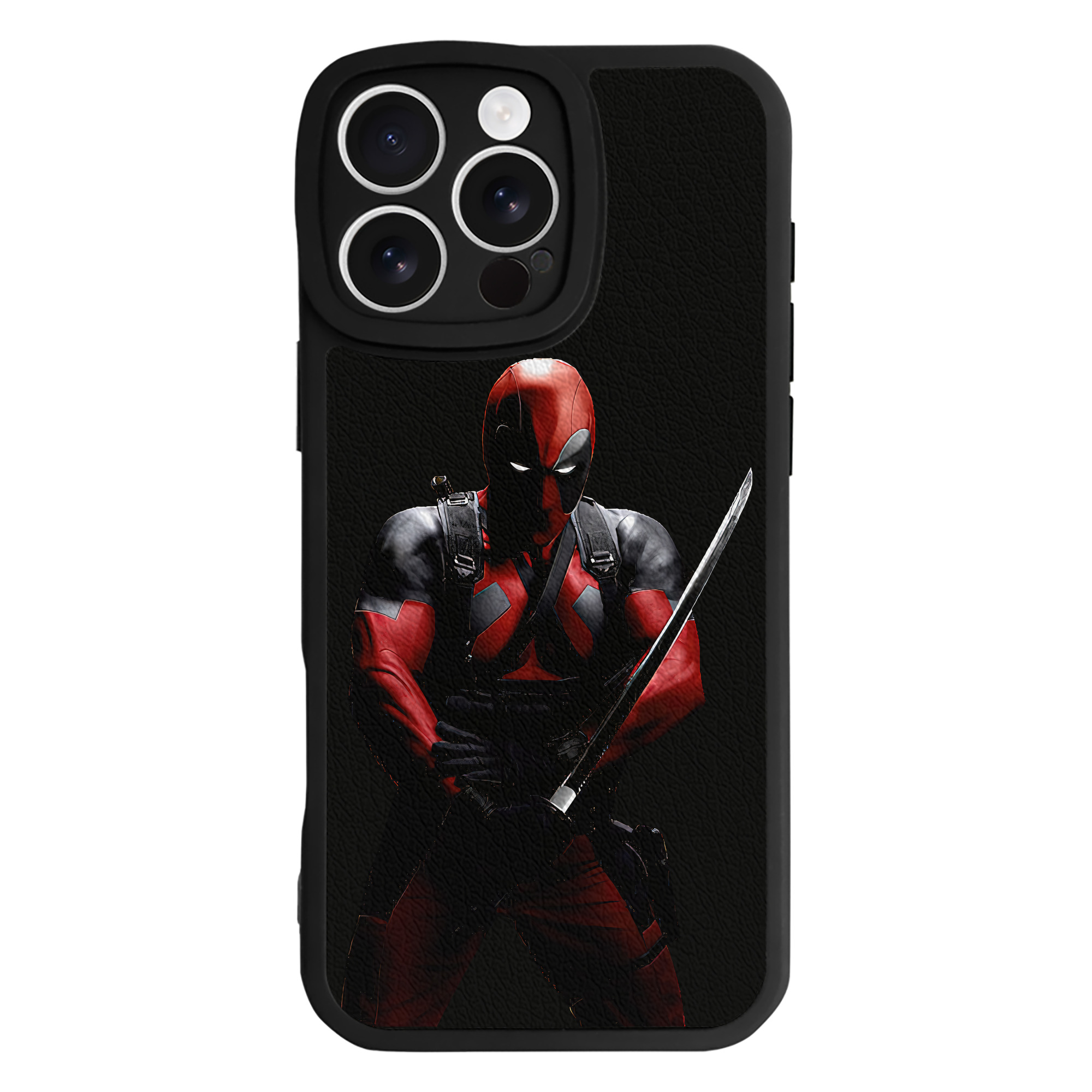 （画像用） Deadpool デッドプール 【iPhone 16シリーズ対応】シリコンスマホケース（レザー調） 材質：シリコン